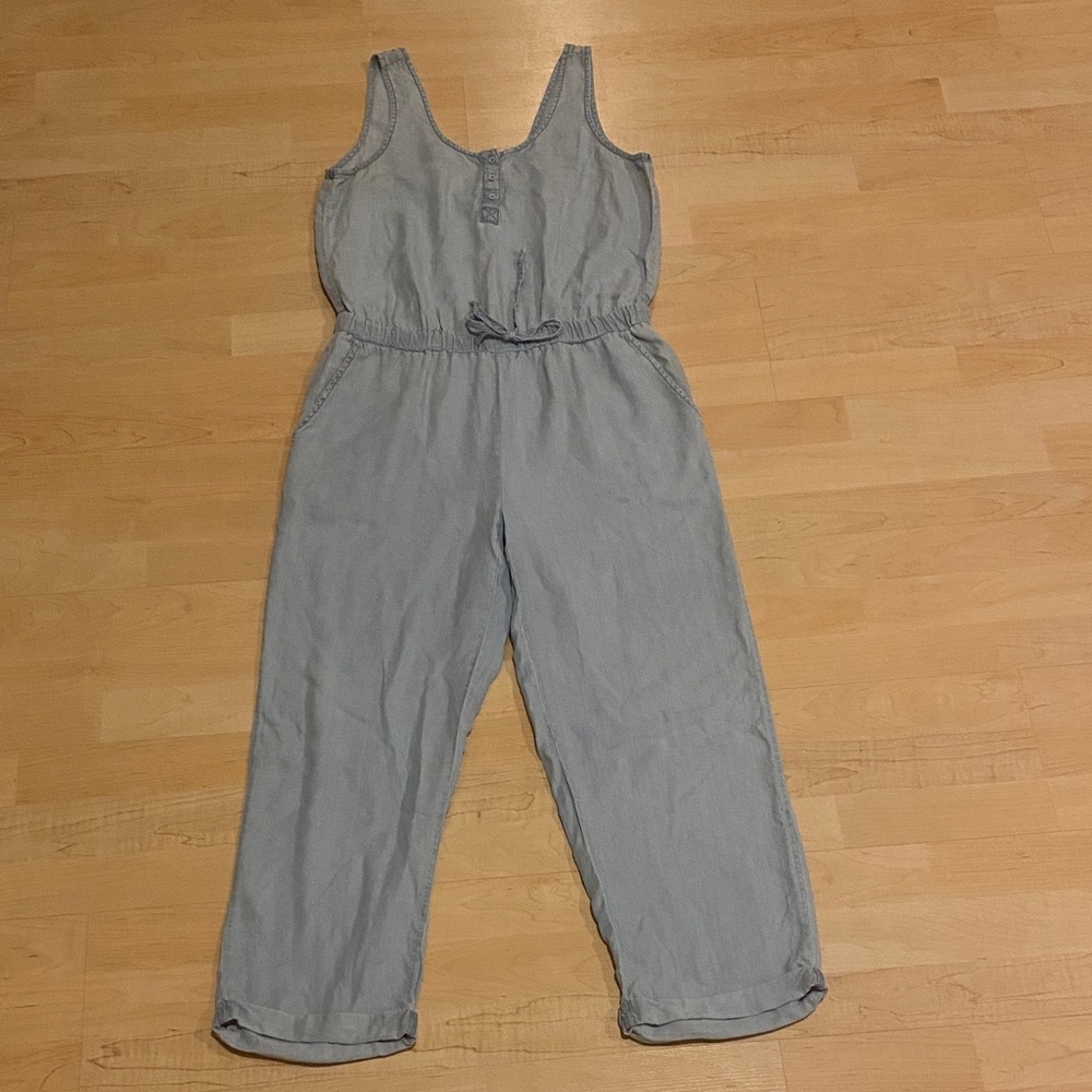 Gianni Bini Casual Summer Light Blue Sleeveless Wide Leg Jumpsuit - Size Small